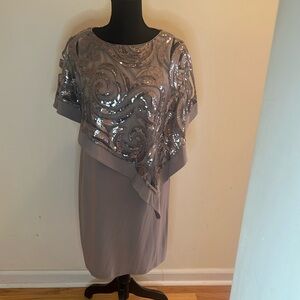 R& M Richards Draped Dress Petite